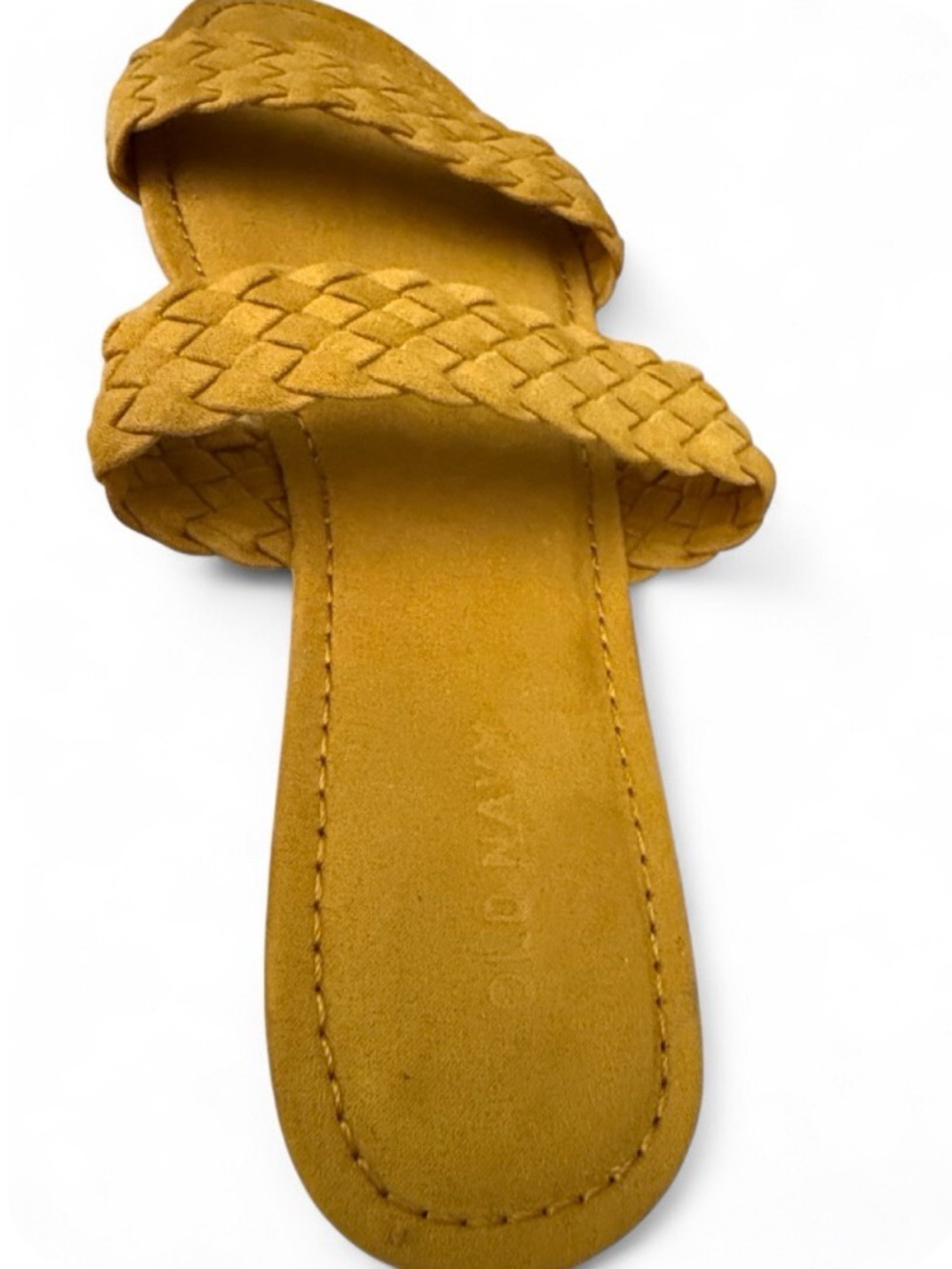 Old Navy Braided Faux Suede Slide Sandals Size 7 - Picture 7 of 12